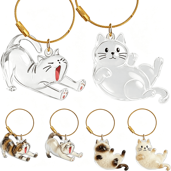 ACDANC 2Pcs Cat Hair Keepsake Bottles,Pet Hair Keychain for Collecting Hair,Furever Gift for Pet Lovers,Cat Keychain Memory Keepsake Pet Hair Keepsake