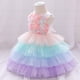 thumbnail image 3 of Vestido Para Niñas, Ropa Para Niñas Pequeñas, Vestido Floral En Capas Para Niños Pequeños, Vestido De Baile, Vestido De Tul, Ropa Rosa Odeerbi LM103-3290, 3 of 9