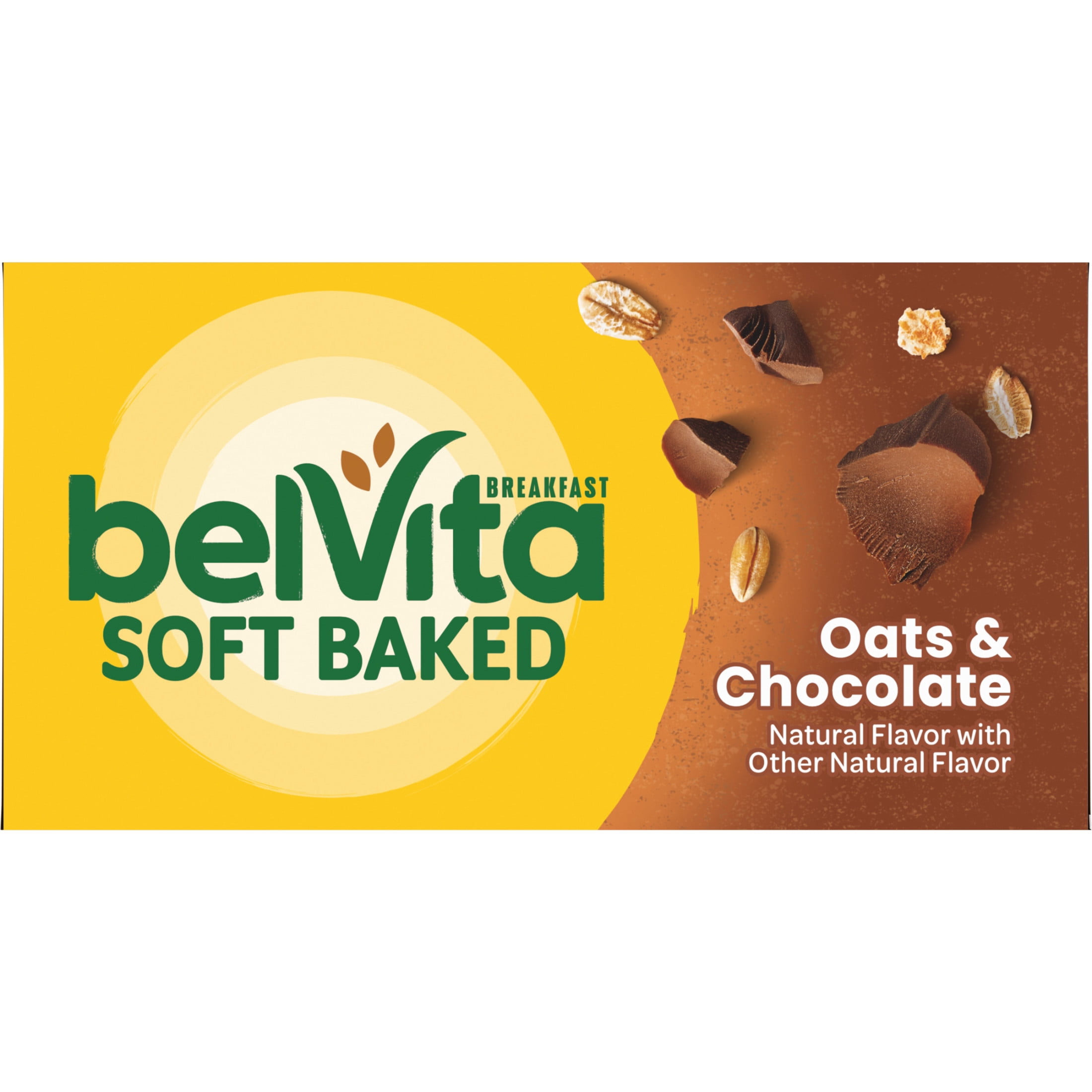 belVita Soft Baked Breakfast Bars, Oats & Chocolate, 5 Packs (1 Biscuit Per Pack)