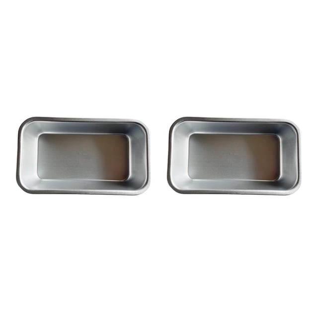 Toystoory Molde de aluminio para pasteles, cajas antiadherentes para tostadas, moldes para hacer postres de pan, herramienta para hornear, A02 2Conjunto