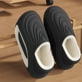 thumbnail image 2 of Black Slippers For Women Waterproof Thickened Sole Eva Material Indoor And Outdoor Dual-Use Warm Winter-Spring Wrap-Around Home Shoes Size 38, 2 of 7
