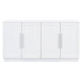 thumbnail image 6 of Sideboard Cabinet, 4 Doors With Adjustable Shelves For Spacious Kitchen Storage (white) - Elegant Option And Shelves, White Cabinet & Living Room, 6 of 6