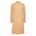thumbnail image 3 of ZCFZJW Mens Casual Woolen Long Trench Coat Single Breasted Pea Coat Warm Winter Long Sleeve Cardigan Overcoat Trendy Solid Color Windbreaker Coat Khaki XXXXXL, 3 of 8