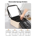 thumbnail image 3 of Bolsa de maquillaje Relavel Travel con espejo LED y soporte para brochas de maquillaje, 3 of 8
