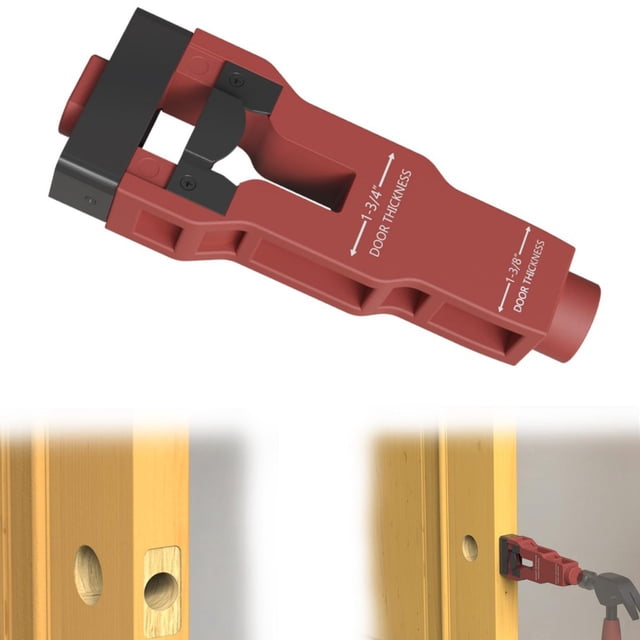 Door Latch Installation Kit Help Remove Material to Install Door Latch for Clean, Accurate Professional Installation, Door Latch Tool for Use with 1-3/4" or 1-3/8" Thick Door