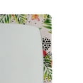 thumbnail image 3 of Ambesonne Tropical Vibes Fitted Sheet, Memphis Leaf Bloom, King Size, Dark Coral Fern Green, 3 of 5