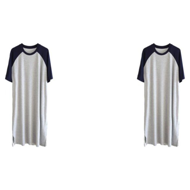 Sonducket Camisón Raglan Ropa de dormir Pijama Vestido Camisa de dormir Empalme Camisón Type1 NO1