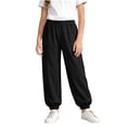 thumbnail image 2 of VEKDONE Toddler Boys Girls Joggers Kids Elastic Waist Baggy Sweatpants Breathable Relaxed Fit Everyday Casual School Play Bottoms, 2 of 9