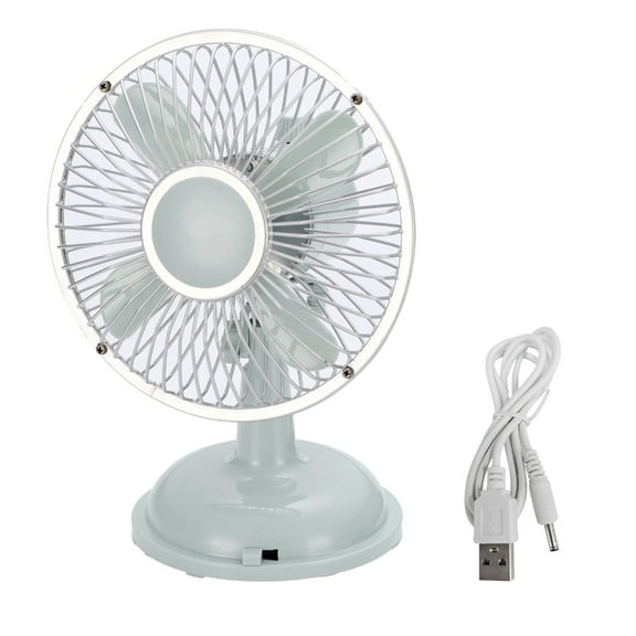 lanema 5.7'' Vintaged Table Fan USB/AA Battery Power Desk Fan 2-Speed for Daily Use
