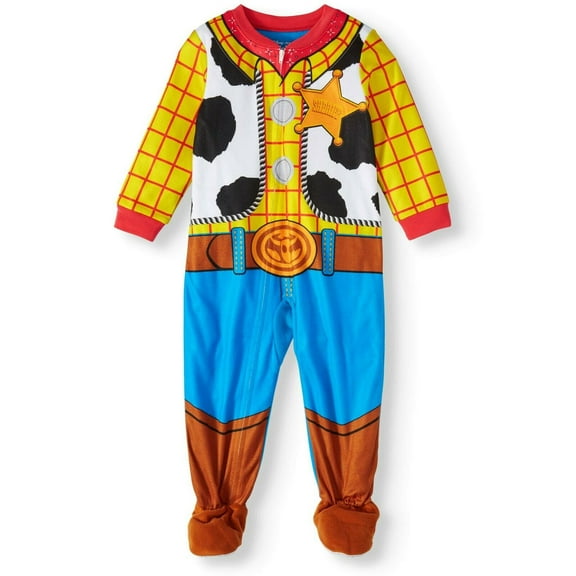 Disney Toy Story Woody Costume Footed Sleeper Blanket Pajama Boy Size 4T