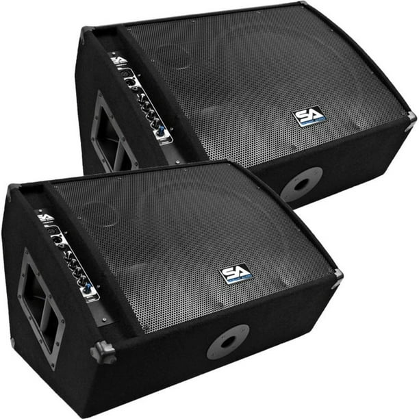 Seismic Audio FL15MPPW (Pair) Speaker System, 400 W RMS, Black