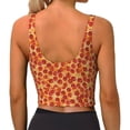 thumbnail image 3 of Lsque Pizza Printed Women'S Sports Bra, Compression, Moisture Wicking, High-Impact Sports Bra For Women,Supportive sports bra-Medium, 3 of 9