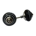 thumbnail image 4 of Perilla Home Printed Ceramic Knobs for Cabinet Vintage Kitchen - Set of 8 Assorted Decorative Cupboard Door & Wardrobe Drawer Pulls Chrome Hardware Handle Mix Design Knobs (White & Black), 4 of 11