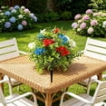 thumbnail image 5 of CaraMart Independence Day Plastic Patriotic Small Hydrangea Potted Plant for Outdoor, 5 of 9
