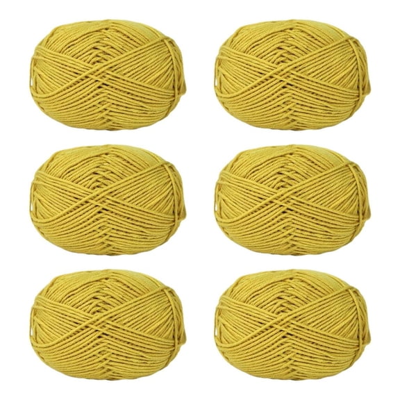 Ywmsfl 6Pcs Crochet Yarn Soft Acrylic Yarn Cotton Yarn Knitting Yarn Weaving Yarn for Knitting Sweater Crochet Craft
