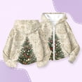 thumbnail image 2 of Children's Fashion Christmas Printed Long Sleeved Hooded Sweatshirt, Girls' Hoodie Jacket, 2 of 6