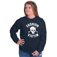 thumbnail image 4 of Victim Cute Edgy Confidence Style Women Plus Size Crewneck Sweatshirt Brisco Brands 3X, 4 of 5