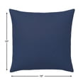 thumbnail image 3 of Casual Cushion Outdoor Throw Pillow, Sunbrella Fade & Water Resistant for Patio Furniture, Adirondacks & Porch Swings, 15"W x 15"L, 6" thick, Reversible, Canvas Navy, 3 of 5