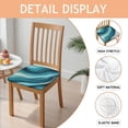 thumbnail image 2 of Teal Gold Marble Seat Covers for Dining Room Chairs Set Of 4,Stretch Printed Washable Chair Seat Cover with Elastic Ties and Button,Removable Waterproof Couch Cushion Covers, 2 of 6