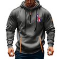 thumbnail image 2 of bbymog Mens Hoodies Winter Zip Up Oversized Y2K Clothes Fall Printed Fashion Pullover Workout Hooded Sweatshirts Dark Gray S, 2 of 4