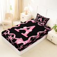 thumbnail image 4 of Manfei Pink Bow Letter A Twin Sheet Sets, Kawaii Ribbon Bedding for Girls Women, 3 Pieces, 4 of 5