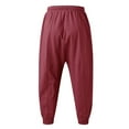 thumbnail image 5 of Men's Casual Pants Mens Casual Leggings Japanese Retro Style Loose Solid Color Pants Red 4XL, 5 of 6