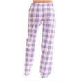 thumbnail image 4 of FAZVAOO Plaid Pajama Pants Womens Wide Leg Drawstring Elastic Waist Home Long Pants, 4 of 4