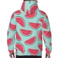 thumbnail image 7 of Lsque Watermelon Pattern Casual Men's Hoodie,Hooded Sweatshirt with Kangaroo Pocket,Pullover Hoodie-Large, 7 of 7