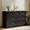 Black, variant on 7 Drawers Dresser for Bedroom, Aiho 47" Modern Wooden Storage Chest with 4 Large & 3 Small Drawers, Metal Pull Handles and Anti-Tip Safety Design for Living Room Entryway Hallway