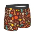 thumbnail image 3 of Bingfone Retro Coffee Men's Underwear - Casual Stretch Boxer Briefs-Medium, 3 of 9