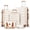 White Tan, variant on 5 Pcs Travel Luggage Sets, 20 24 28 inch Carry-on and Checked Suitcase with Expandable Duffle Bags, White Tan