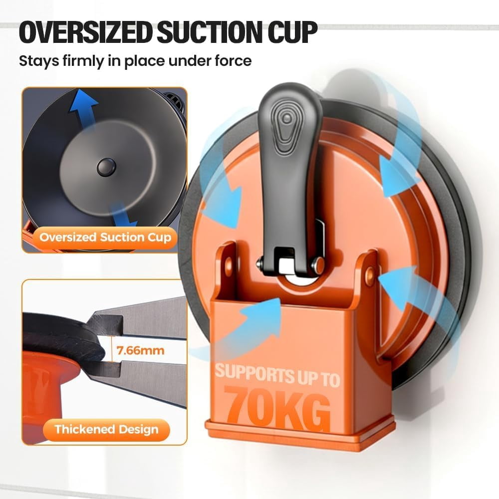 Floor Gap Fixer Tool, Heavy Duty Suction Cup Floor Gap Repair Tool with Rubber Hammer, Laminate Flooring Tools for Vinyl Plank, LVP & Wood Floors, Professional Flooring Installation Tool