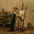thumbnail image 6 of Easel Stand for Painting and Display, Adjustable H Frame Floor Art Easel for Drawing, Heavy Duty Beech Wood Hold Canvas up to 146", 4 Wheels & Storage Tray - Professional for Sign, Studio, 6 of 7
