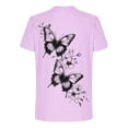 thumbnail image 4 of ZCFZJW Cute Butterfly Tops for Men Big and Tall Casual Summer Short Sleeve Oversized Crewneck Graphic T-Shirts Lightweight Pullovers Purple XL, 4 of 5