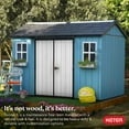 Keter Oakland 11' x 7.5' Outdoor Garden Tool Storage Shed w/Windows