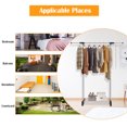 thumbnail image 4 of Gymax Portable Rolling Garment Rack Closet Organizer Shelf Clothes Hanger Adjustable, 4 of 10