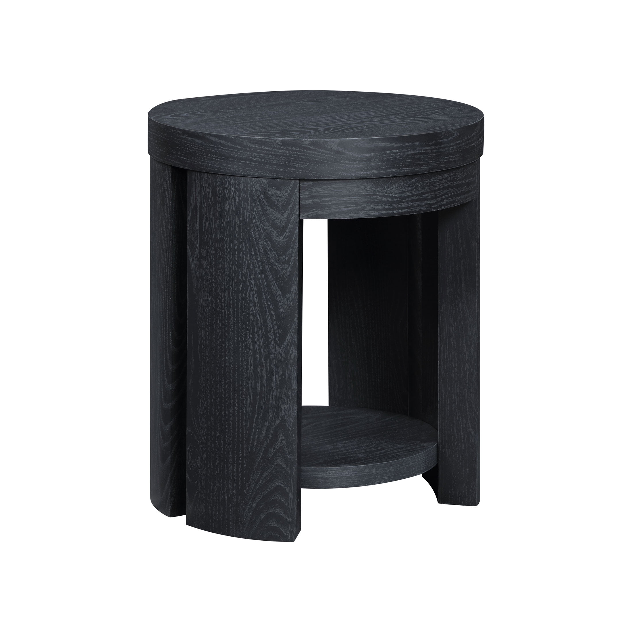 Beautiful Drew Side Table, Rich Black Finish