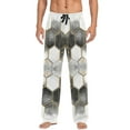 thumbnail image 7 of FORMRS Mens Pajama Pants with Pockets Sleepwear Lounge Bottoms Sizes S-2XL, Gray Hexagons, 7 of 7