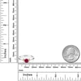 thumbnail image 3 of Gem Stone King 925 Sterling Silver and 10K Yellow Gold Red Created Ruby Solitaire Engagement Ring for Women (0.60 Cttw, Round 5MM, Gemstone July Birthstone, Size 6), 3 of 4