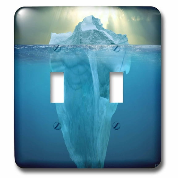 3dRose, Split image of an iceberg. Iceberg from Greenland, drifting on Iceberg Alley. Baffin Bay., double toggle switch