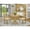 Oak, variant on East West Furniture Antique 3-piece Dining Set with Napoleon Back in Linen White