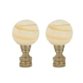 thumbnail image 1 of Aspen Creative 24027-12, Milky with Tangerine Grain Glass Lamp Finial in Copper, 2" Tall, 2 Pack, 1 of 1