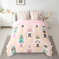 thumbnail image 2 of Castle Fairy Cartoon Nutcracker Girl 7-Piece Twin Bedding Sets,Geometric Plaid Bedding Comforter Set,Merry Christmas Breathable Sheet Sets,Breathable Home Decor, 2 of 8