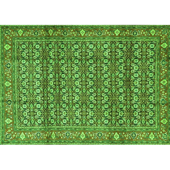 Ahgly Company Indoor Rectangle Persian Green Traditional Area Rugs, 8' x 10'