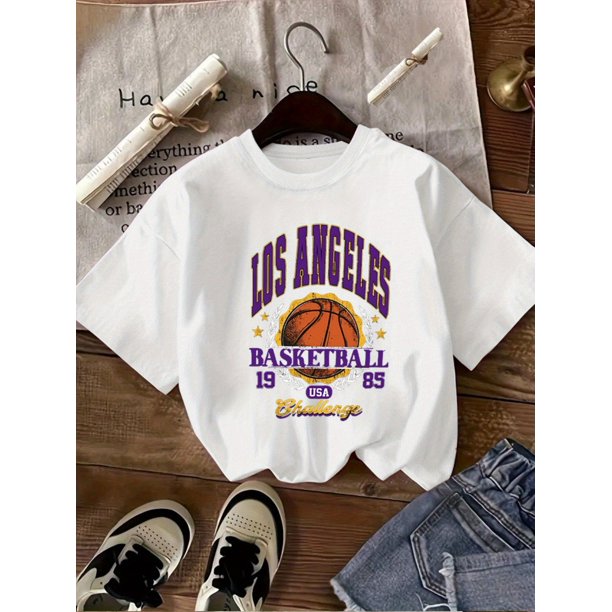Camiseta de manga corta para niño con estampado de bolas del alfabeto, serie Hot, equipo de verano para actividades al aire libre
