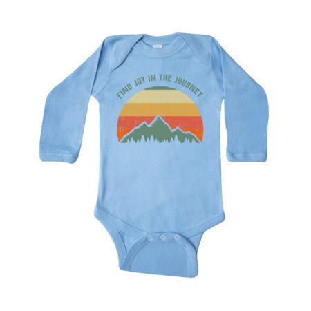 

Inktastic Joy In The Journey Retro Sunset Gift Baby Boy or Baby Girl Long Sleeve Bodysuit