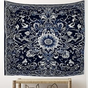 Boho Tapestry for Bedroom House Home College Decoration, 51x59inch Geometric Shapes Sophistication Minimalistic Large Tapestry Simplicity Aztec Symbols Washable Dorm Tapestry