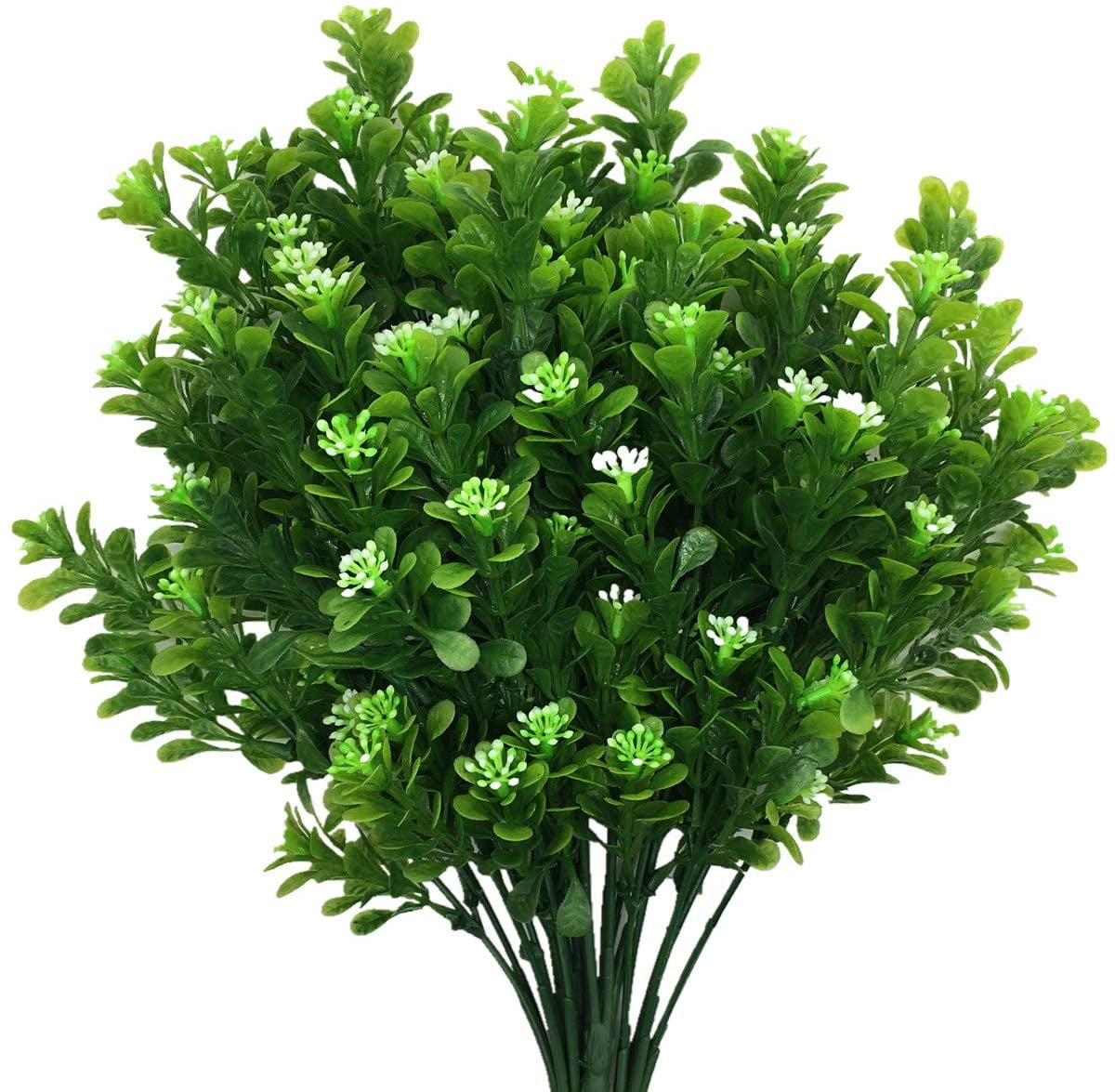 4 Pack Artificial Greenery Outdoor Plants UV Resistant, Fake Plants