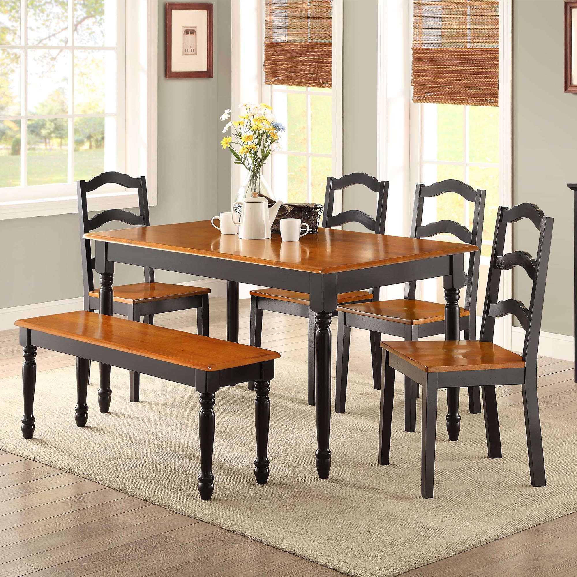 Better Homes And Gardens Autumn Lane Ladder Back Dining Chairs Set Better Homes And Gardens Autumn Lane Ladder Back Dining Chairs Set Of 2 Black Oak Com