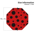 thumbnail image 2 of Disketp Ladybug Pattern for Funny Coasters,4 Pcs Leather Coasters with Holder, Perfect Housewarming Hostess Gifts,Protect Furniture from Water Marks Scratch and Damage-Octagon, 2 of 6